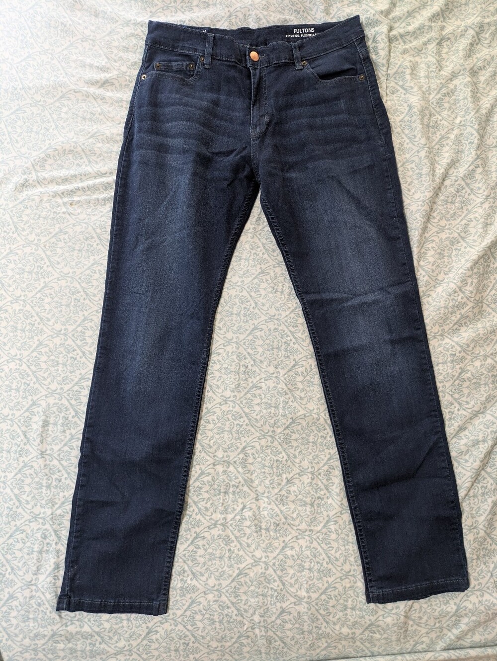 Mugsy Jeans Jeans Mens 35x32 Blue Fultons Slim Stretch 5 Pocket
